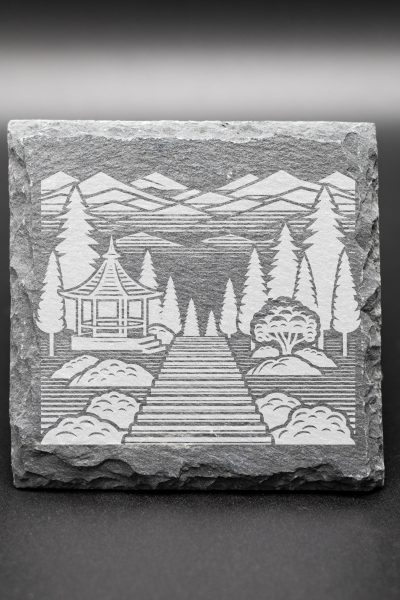 Untersetzer Schiefer mit Gravur / Slate coaster with engraving