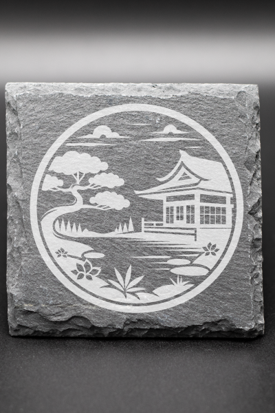 Untersetzer Schiefer mit Gravur / Slate coaster with engraving