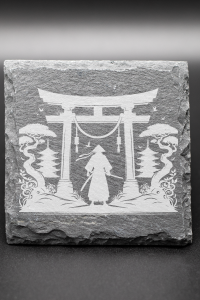 Untersetzer Schiefer mit Gravur / Slate coaster with engraving